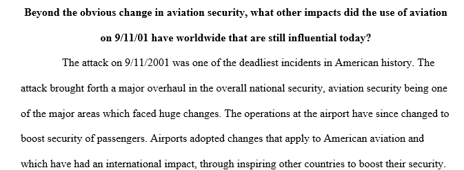 Aviation's Impact on World Events