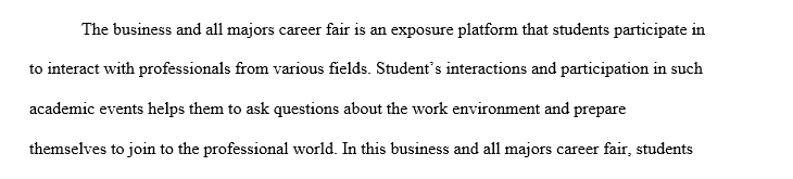 Business fair and all majors career fair
