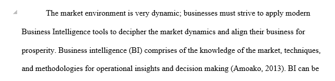 Business intelligence