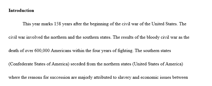 Cause of the civil war