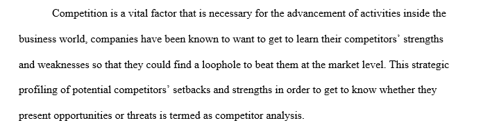 Competitor analysis