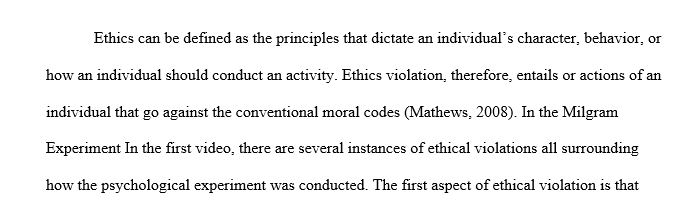 Consider both films and discuss the ethical violations
