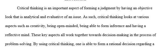 Critical thinking
