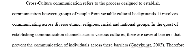 Cross-cultural communication