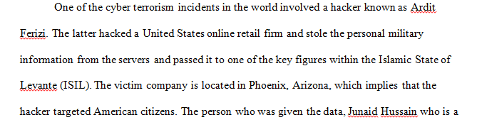 Cyber Terrorism