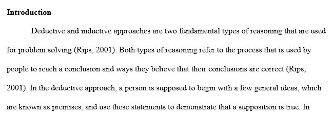 Deductive and Inductive Reasoning