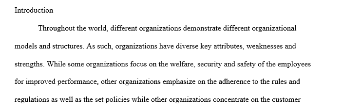 Describe a current behavioral organizational model
