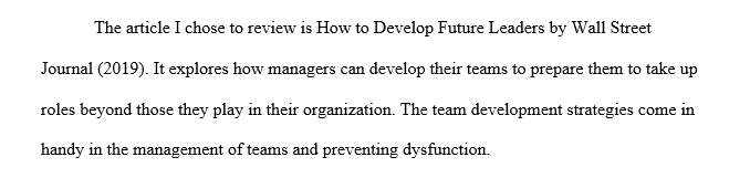 Dysfunctional teams