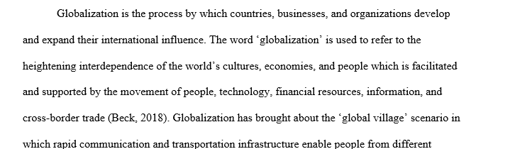Effect of globalization