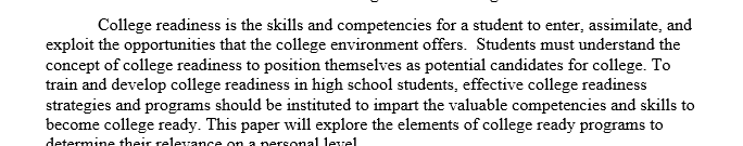 Effective college-readiness programs