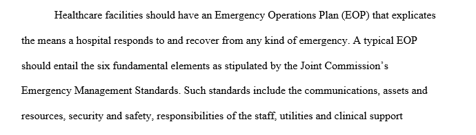Emergency operations plan