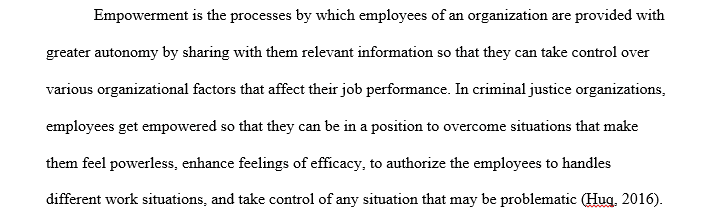 Empowerment and delegation paper