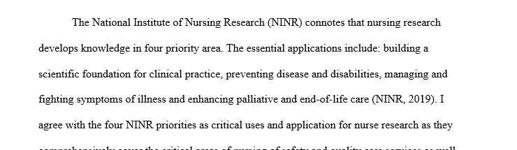 Essentials of nursing research