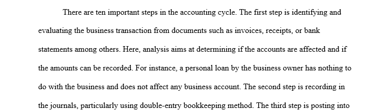 Evaluate the importance of the accounting cycle