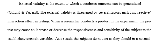 External and internal validity