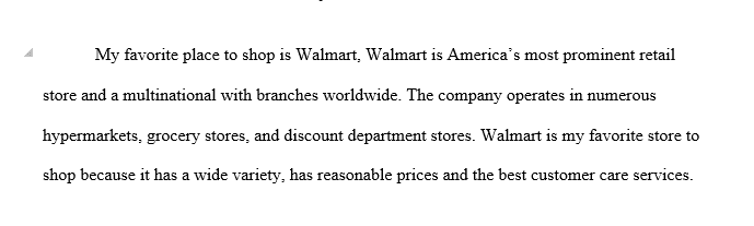 Favorite stores