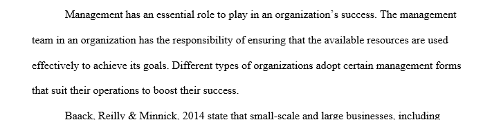 Five functions of effective management