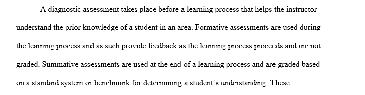 Formal and informal assessments