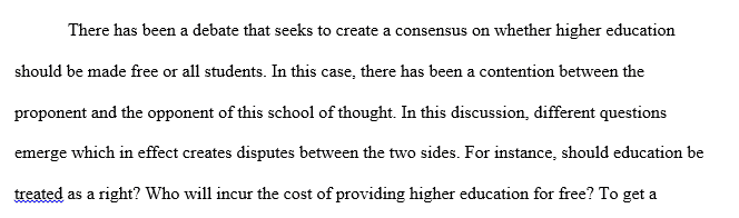 Free Higher Education