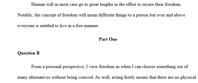 Freedom and Philosophy
