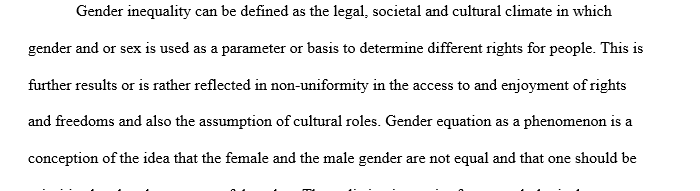 Gender inequality