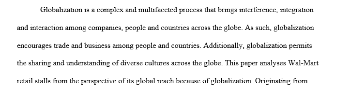 Globalization of Wal-Mart