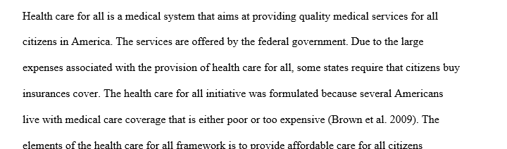Health care for all