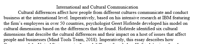 Hofstede’s six cultural dimensions