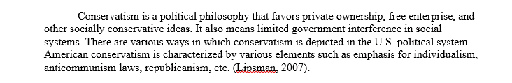 How conservatism and socialism are incorporated in the US political system