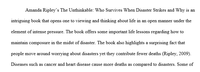 How people react in a disaster event