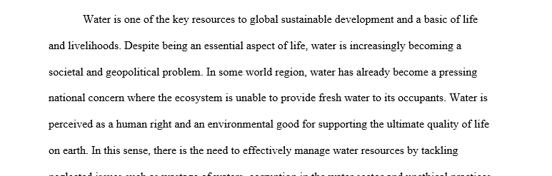 Human impact on the environment with emphasis on sustainability and global citizenship