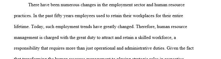 Human resources management