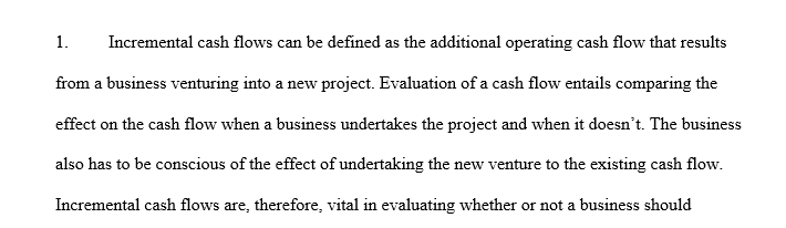 Identifying and estimating pertinent project cash flows