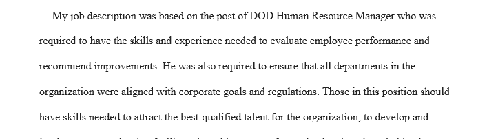 Job description evaluation
