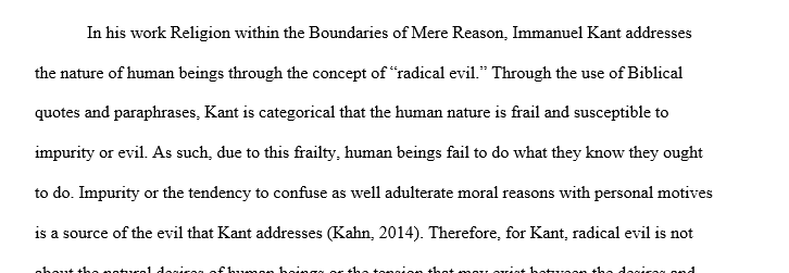 Kant’s View of Moral Evil