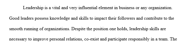 Leadership behaviors