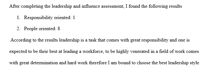 Leadership style