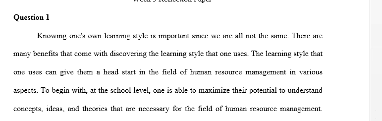 Learning at the college level