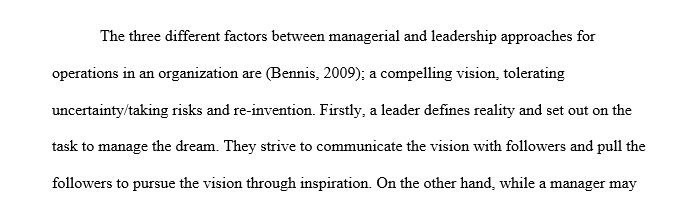 Managerial and leadership approaches