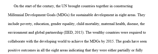Millennium development goals