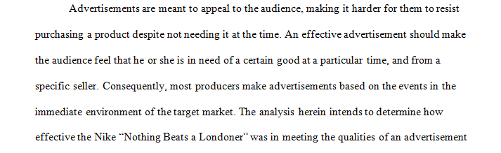 Rhetorical Analysis: Nike Londoner Ad