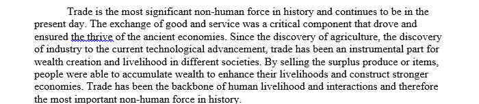 Non-human force in the making of history