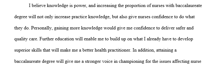 Nursing recommendations