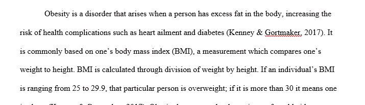 Obesity among adolescent