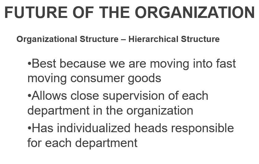 Organizational structure and design