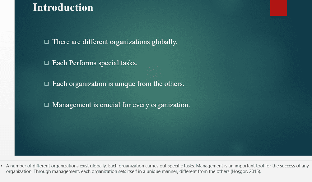 Organizational structures