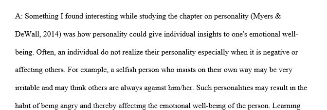 Personality