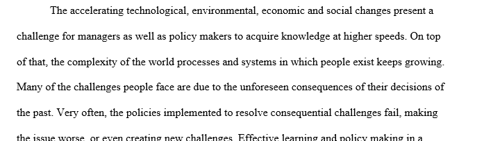 Policy making and modelling in a complex world
