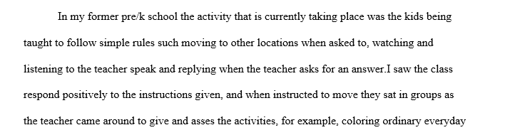 Pre-K classroom teacher