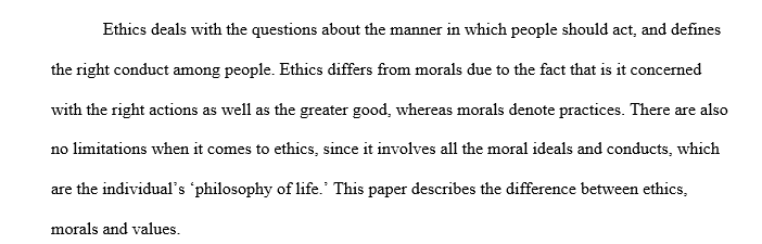 Principles of Ethics